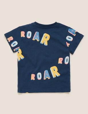 Pure Cotton Roar Slogan T-Shirt (0-3 Yrs)
