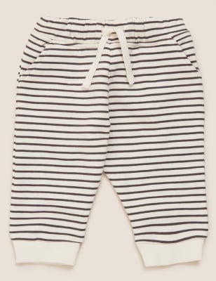 

Girls M&S Collection Cotton Rich Striped Joggers (0-3 Yrs) - Oatmeal Mix, Oatmeal Mix