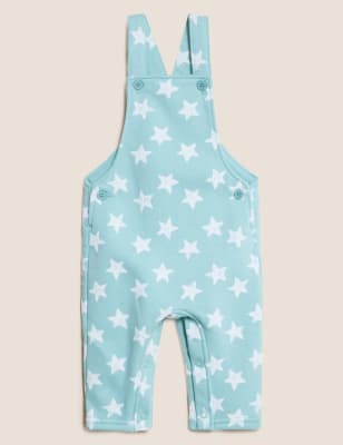 

Boys M&S Collection Cotton Rich Star Print Dungarees (0-3 Yrs) - Green Mix, Green Mix