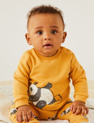 Cotton Rich Panda Sweater (0-3 Yrs) - HU