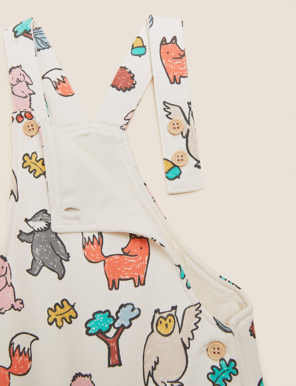 Cotton Rich Woodland Dungarees (0-3 Yrs)