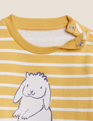 

Girls M&S Collection Cotton Rich Bunny Striped Sweatshirt (0-3 Yrs) - Pink Mix, Pink Mix
