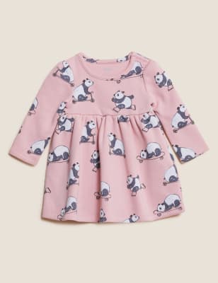 

Girls M&S Collection Cotton Rich Panda Print Dress (0-3 Yrs) - Pink Mix, Pink Mix