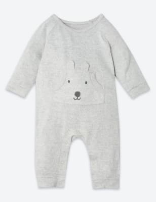 Combinaison en polaire &agrave; motif chiot brod&eacute;