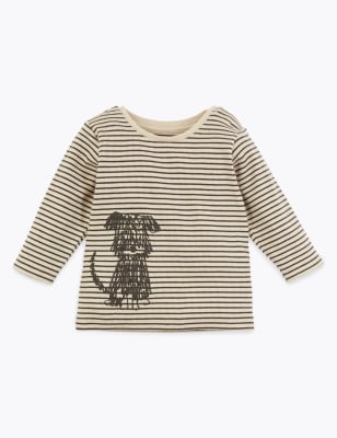 Top en coton biologique &agrave; rayures