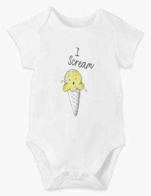 Body 100&nbsp;% coton avec texte &laquo;&nbsp;I Scream&nbsp;&raquo;