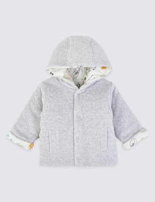 Veste r&eacute;versible en polaire &agrave; imprim&eacute; animal