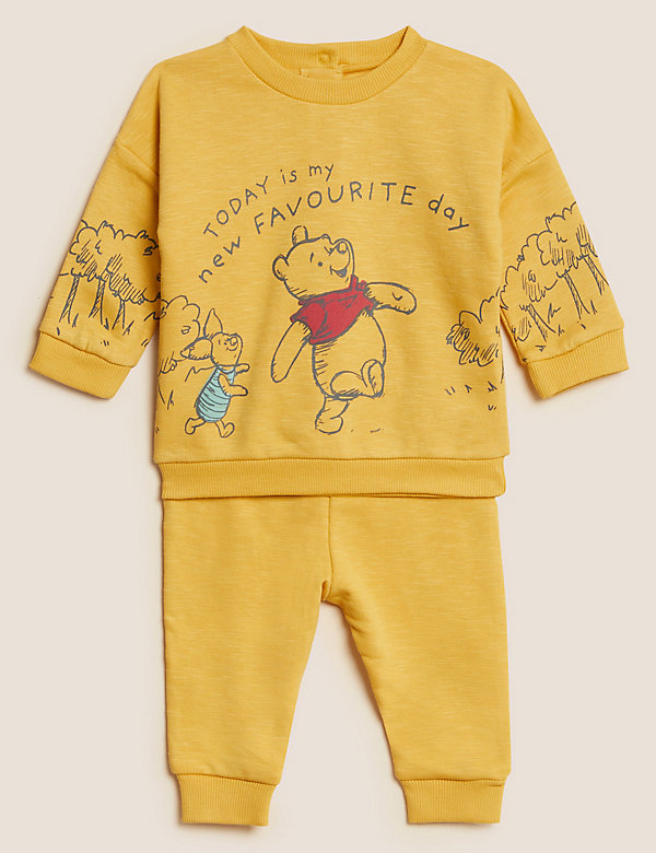 תלבושת 2 חלקים מבד עשיר בכותנה של Winnie the Pooh™‎ (0-‏3 שנים) - IL