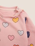 Cotton Rich Love Heart Sweatshirt (0-3 Yrs)