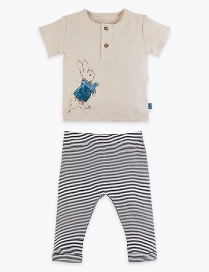 2 Piece Pure Cotton Peter Rabbit™ Outfit (7lbs-36 Mths)