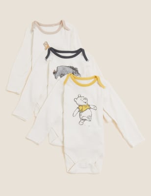 

Unisex,Boys,Girls M&S Collection 3pk Pure Cotton Winnie the Pooh™ Bodysuits (0-3 Yrs) - Cream Mix, Cream Mix