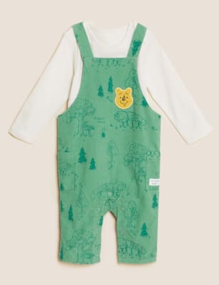 

M&S Collection Conjunto de 2 piezas 100% algodón de Winnie the Pooh™ (0-3 años) - Green Mix, Green Mix