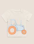 Organic Cotton Tractor Print T-Shirt