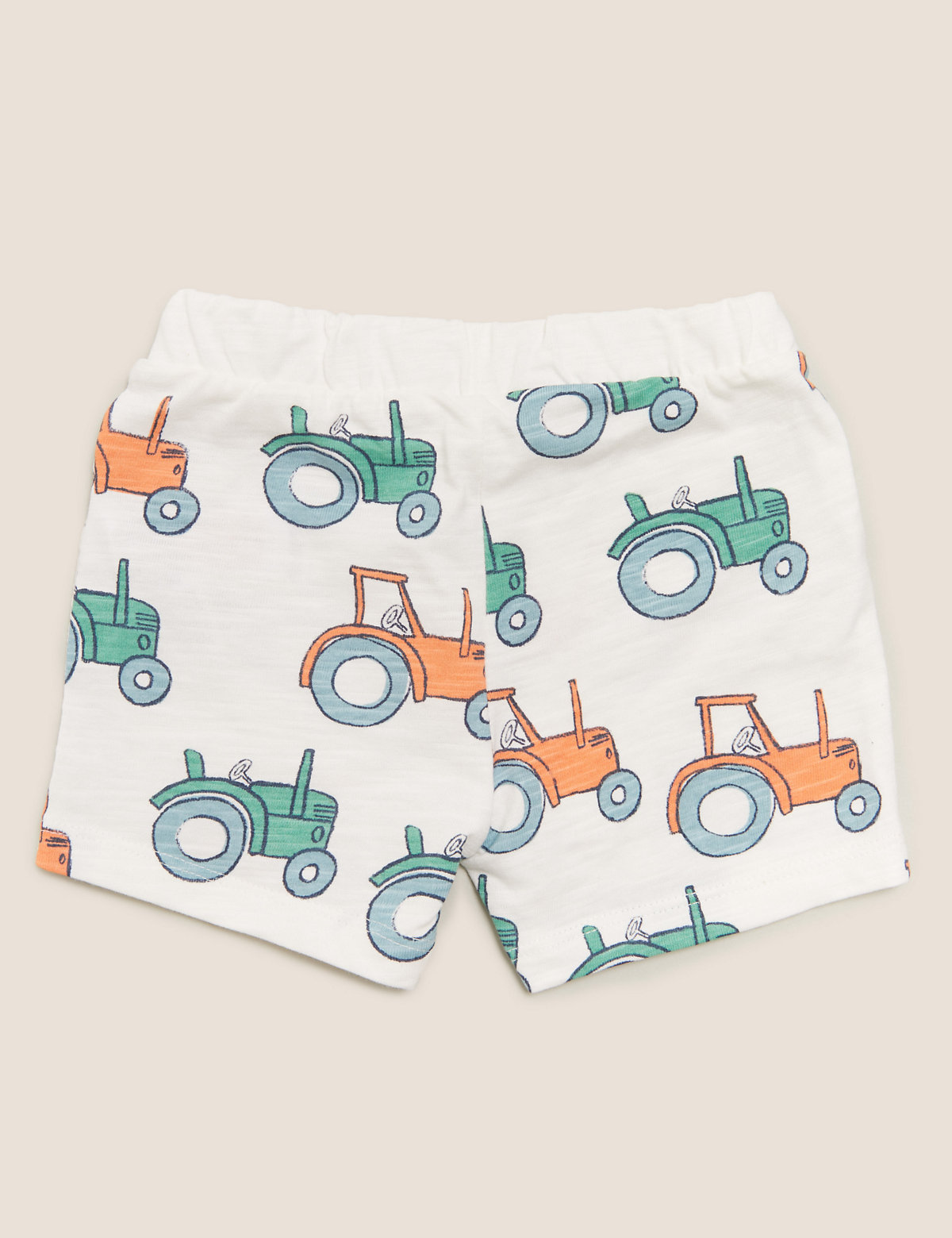 Organic Cotton Tractor Print Shorts