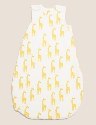 Gigoteuse en coton biologique à imprimé girafe avec indice de chaleur de 1,5 (jusqu'au 18 mois) - Wh