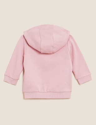 

M&S Collection Hoodie mit hohem Baumwollanteil und Reißverschluss (0-3 J.) - Medium Pink, Medium Pink