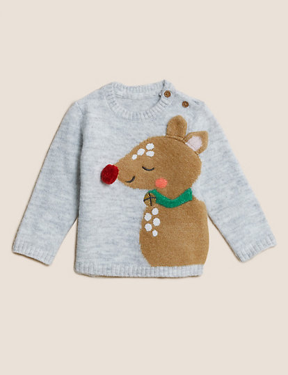 Reindeer Knitted Jumper (0-3 Yrs)