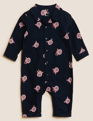 Pure Cotton Percy Pig™ Romper (0-3 Yrs) - KR