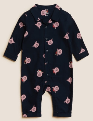 Pure Cotton Percy Pig™ Romper (0-3 Yrs) - DE