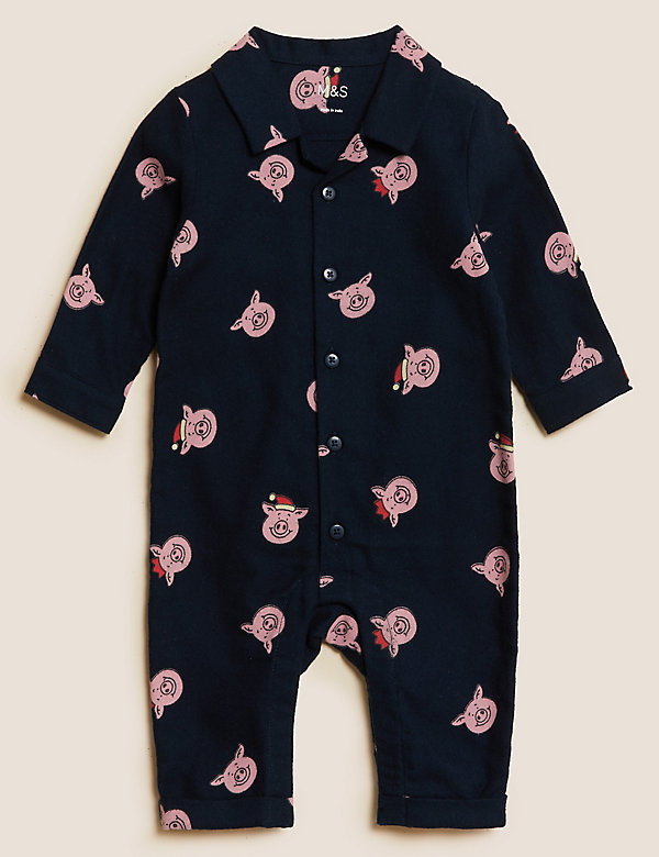 Pure Cotton Percy Pig™ Romper (0-3 Yrs) - VN