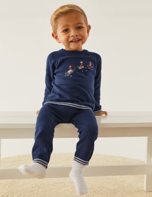 

Unisex,Boys,Girls M&S Collection 2pc Pure Cotton Animal Outfit (0-3 Yrs) - Indigo Mix, Indigo Mix