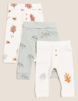 

Unisex,Boys,Girls M&S Collection 3pk Cotton Rich Woodland Print Leggings (0 - 3 Yrs) - Ivory Mix, Ivory Mix