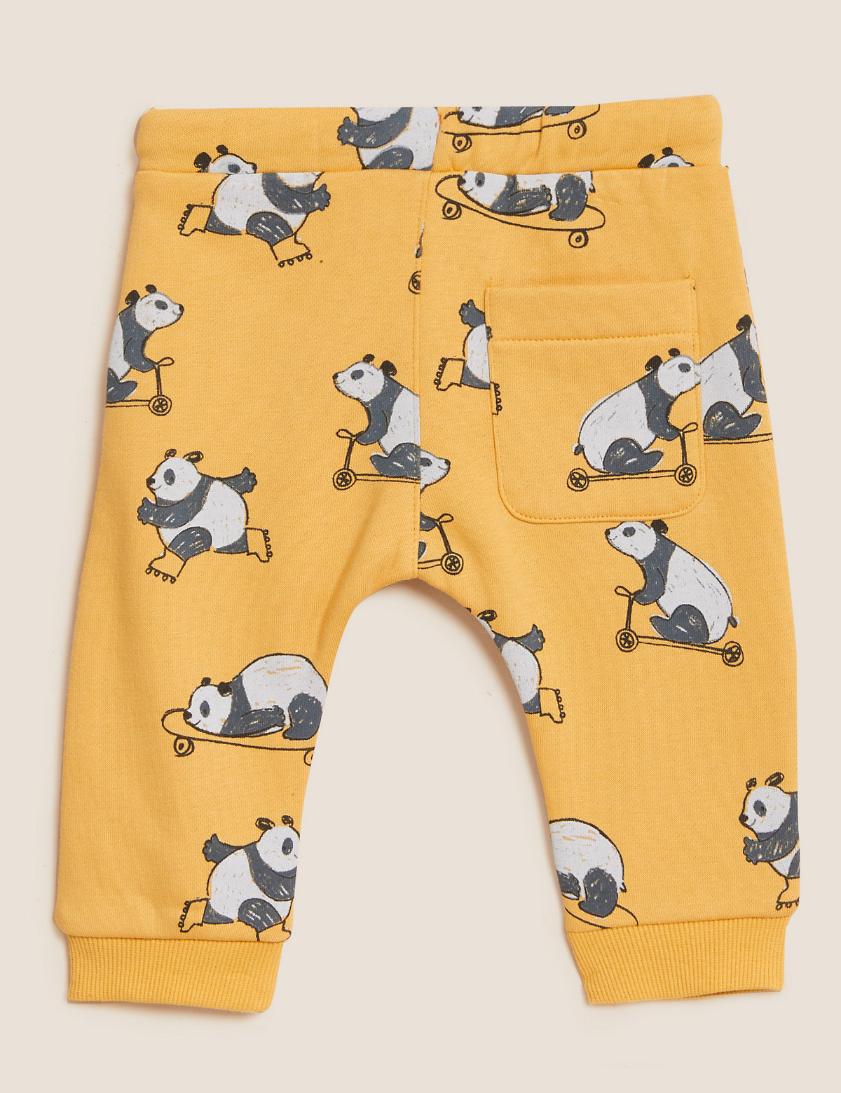 Cotton Rich Skating Panda Print Joggers (0-3 Yrs)