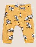 Cotton Rich Skating Panda Print Joggers (0-3 Yrs)