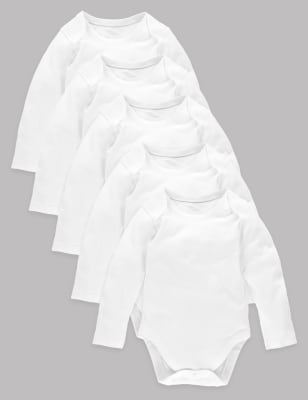Lot de 5&nbsp;bodys 100&nbsp;% coton ultra-fin