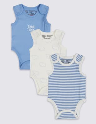 Lot de 3&nbsp;bodys 100&nbsp;% coton pour pr&eacute;matur&eacute;s, faciles &agrave; enfiler