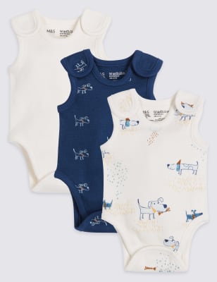 Lot de 3&nbsp;bodys 100&nbsp;% coton pour pr&eacute;matur&eacute;s, faciles &agrave; enfiler