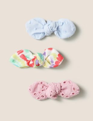Pack of 3 Multi color Head Bows