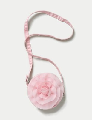 M&S Girl's Flower Crossbody Bag - Pink, Pink
