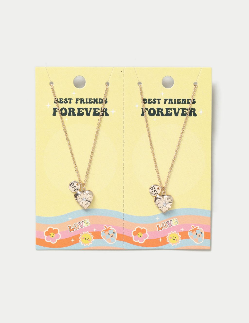 2 Pack BFF Locket Daisy Necklace