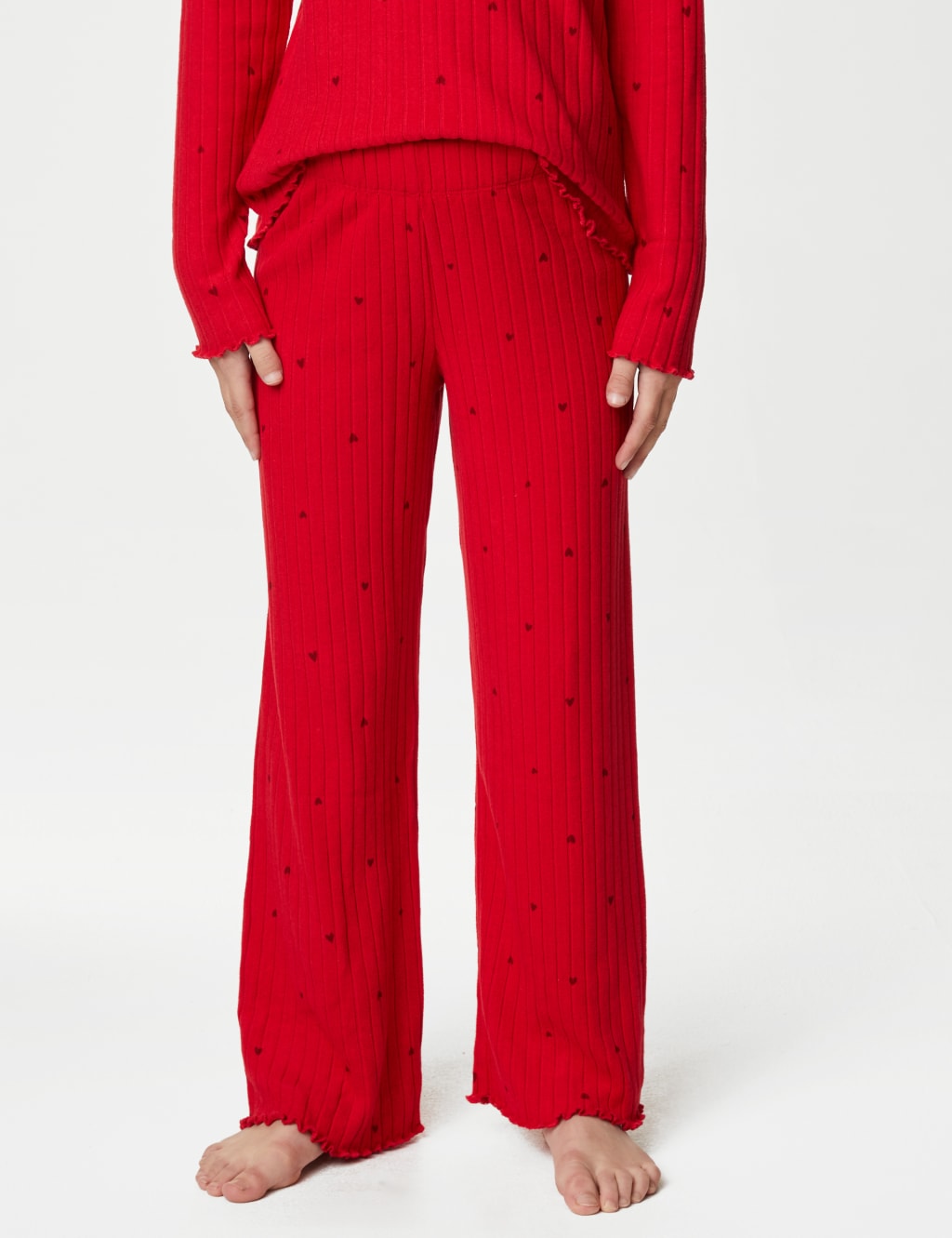 Star Print Ribbed Pyjamas (6-16 Yrs) image 4