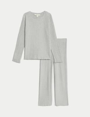 Star Print Ribbed Pyjamas (6-16 Yrs)