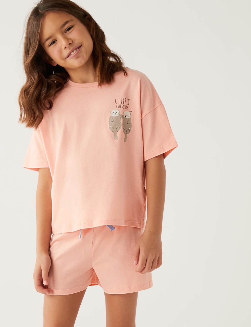 2pk Pure Cotton Otter Short Pyjama Sets (6-16 Yrs) image 2