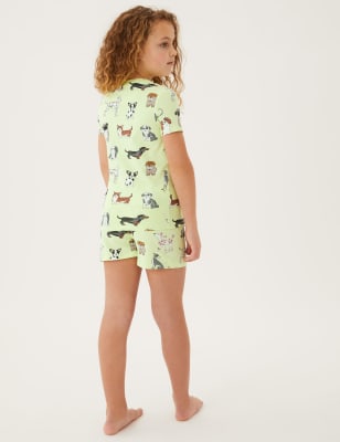 

M&S Collection Pijama corto de algodón con estampado de perros (7-16 años) - Yellow Mix, Yellow Mix