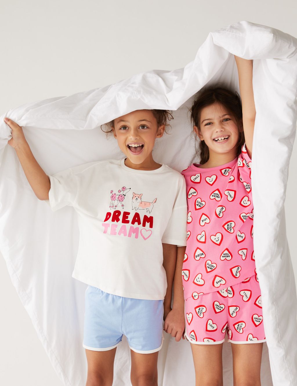 2pk Pure Cotton Patterned Short Pyjama Sets (6-16 Yrs) image 1