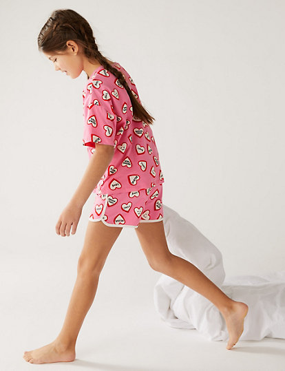 2pk Pure Cotton Patterned Short Pyjama Sets