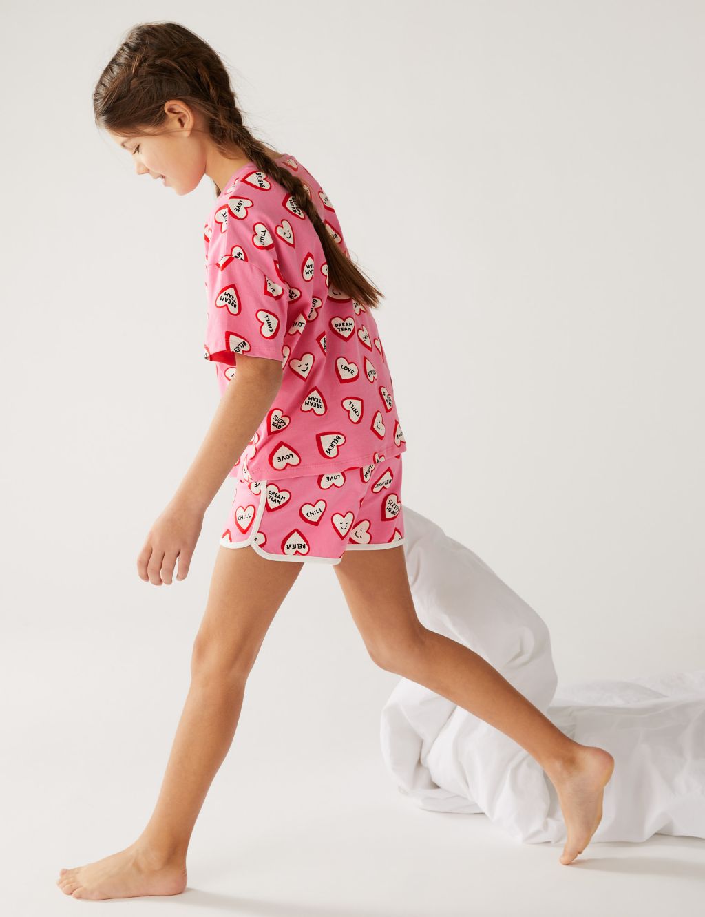 2pk Pure Cotton Patterned Short Pyjama Sets (6-16 Yrs) image 3