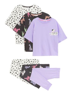 

Girls M&S Collection 3pk Pure Cotton Dalmatian Pyjama Sets (6-16 Yrs) - Grey Mix, Grey Mix