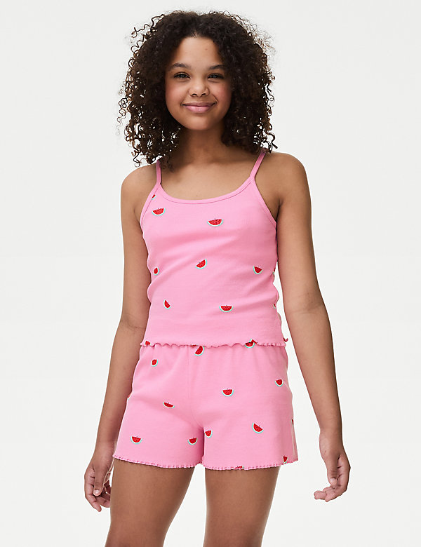 Katoenrijke pyjama met watermeloenmotief (6-16 jaar) - BE