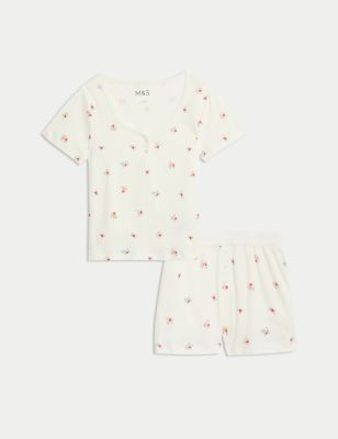 Pure Cotton Floral Pyjamas (6-16 Yrs)