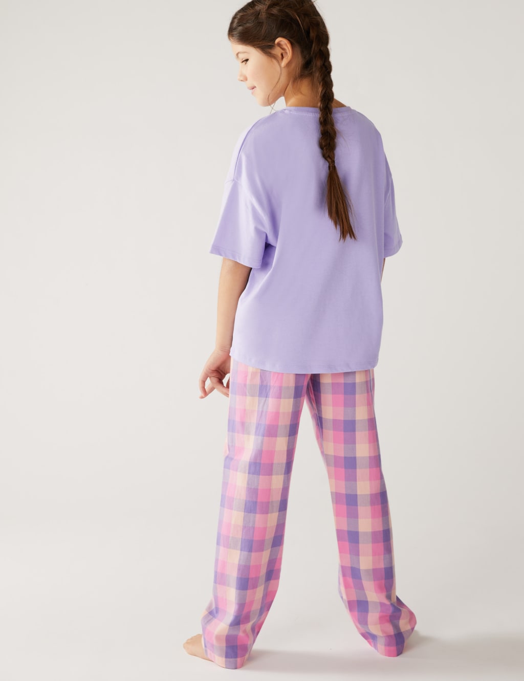 2pk Pure Cotton Checked Pyjama Sets (6-16 Yrs) image 5