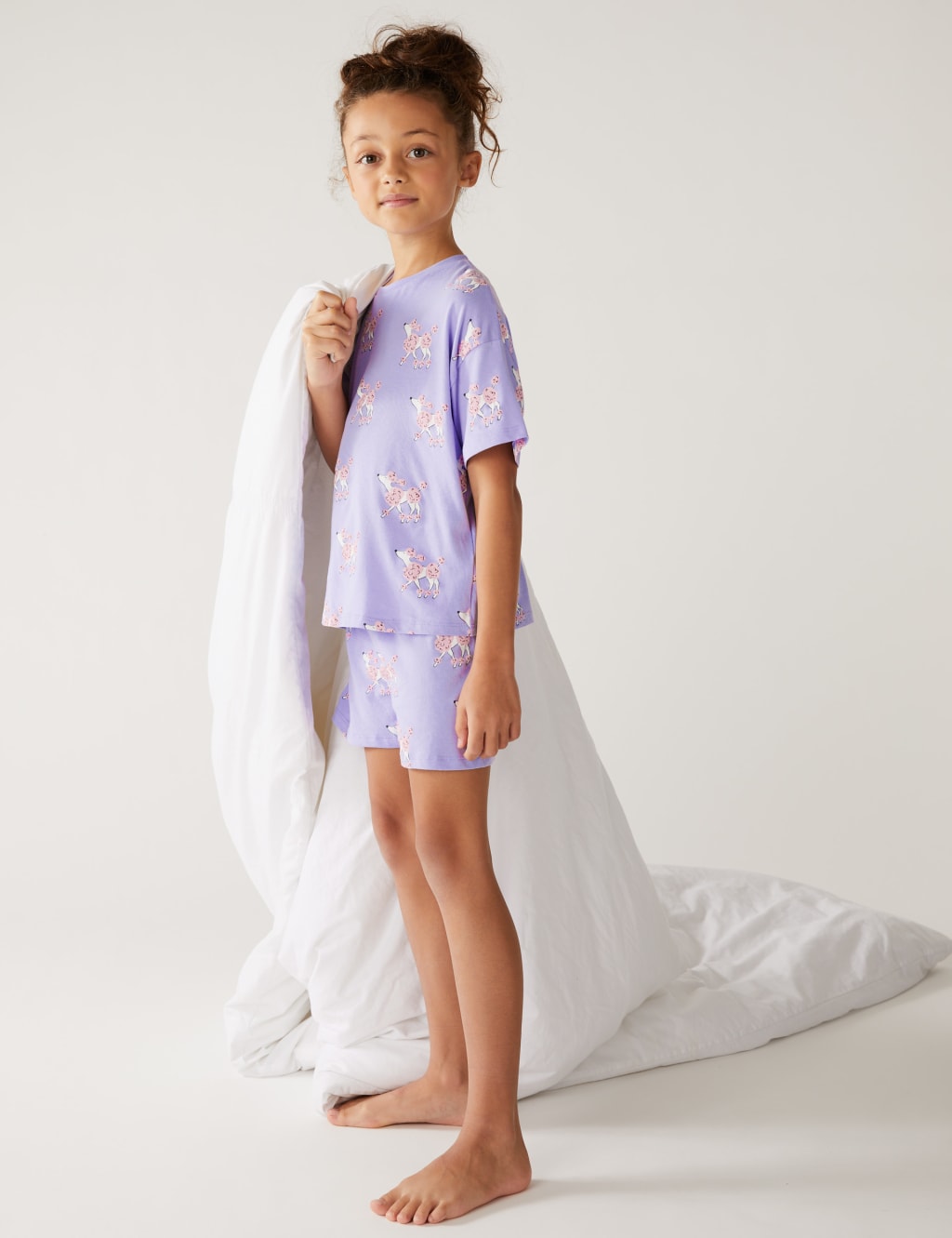 2pk Pure Cotton Marble & Dog Short Pyjama Sets (6-16 Yrs) image 2