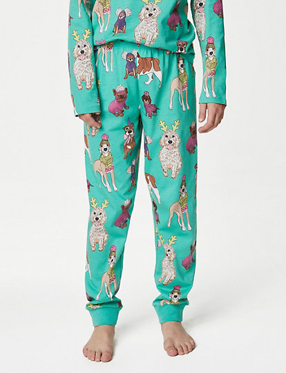 Cotton Rich Christmas Dog Pyjamas (6-16 Yrs)