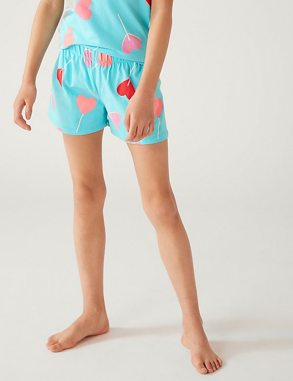 Cotton Rich Heart Lolly Short Pyjama Set (7-16 Yrs) - MK