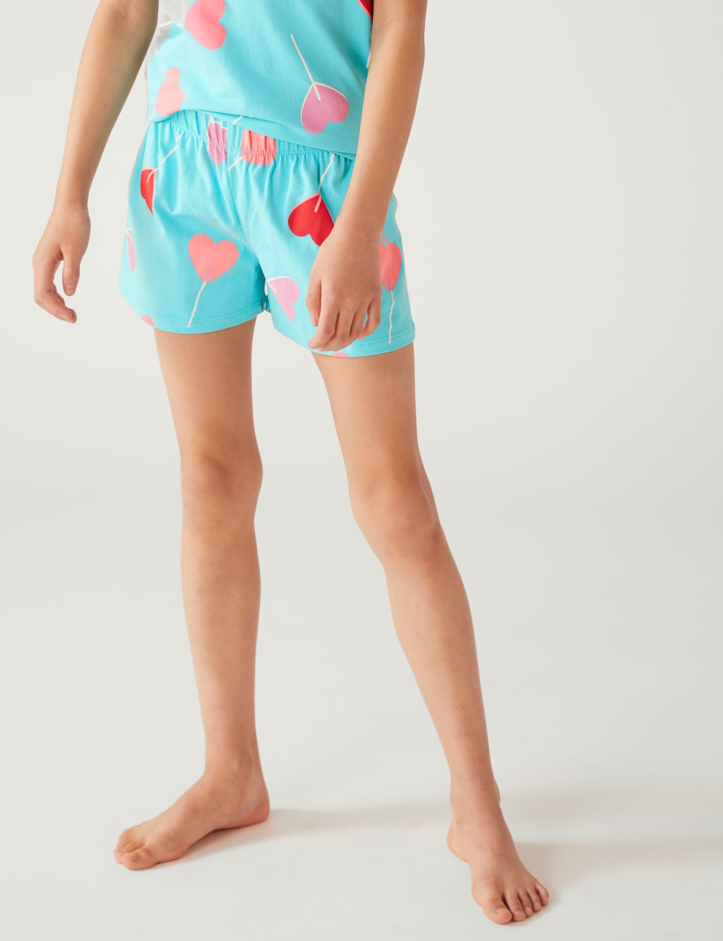 Cotton Rich Heart Lolly Short Pyjama Set (7-16 Yrs) image 3