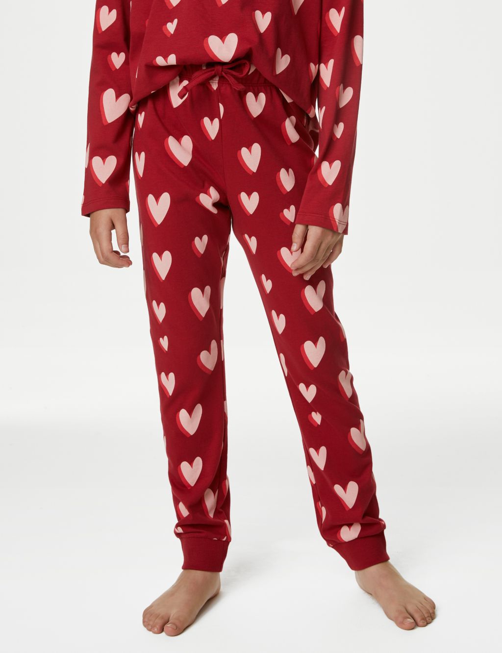 3pk Pure Cotton Heart Pyjama Sets (6-16 Yrs) image 4